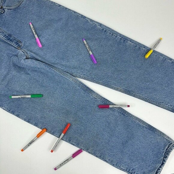 Carhartt Men's Blue Plaid-Lined Tactical Relaxed Straight Leg Jeans W36/L31 - Picture 5 of 13